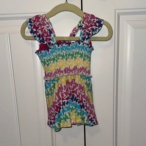 Posh peanut rainbow butterfly babydoll top and bottom 12-18